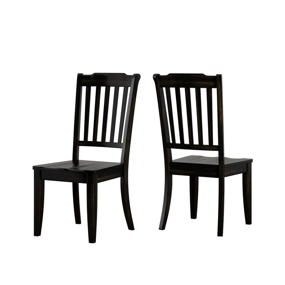 Sawyer 5-Piece Antique Black Mission Back Dining Set by HomeSullivan - Image 3