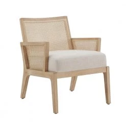 Beige Natural Finish Cane Accent Chair by HomeSullivan