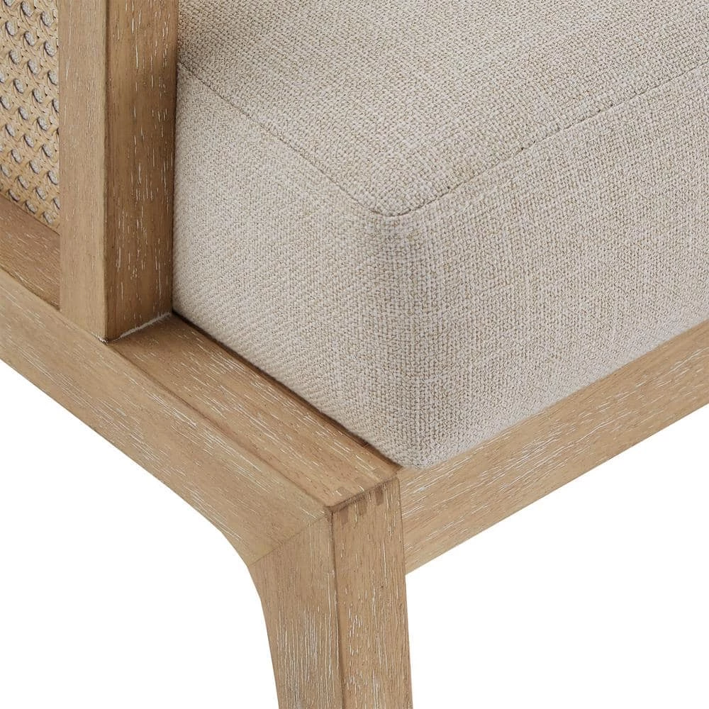 Beige Natural Finish Cane Accent Chair by HomeSullivan - Image 7
