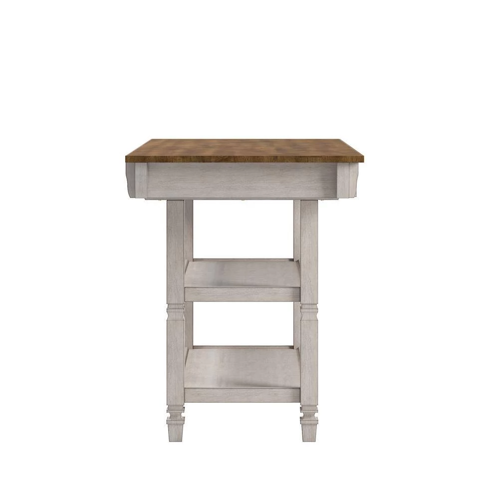 Antique White 2-Tone Kitchen Island Buffet by HomeSullivan - Image 3