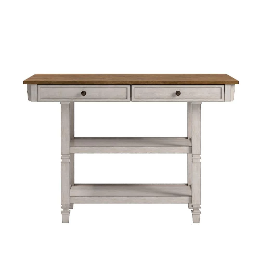 Antique White 2-Tone Kitchen Island Buffet by HomeSullivan
