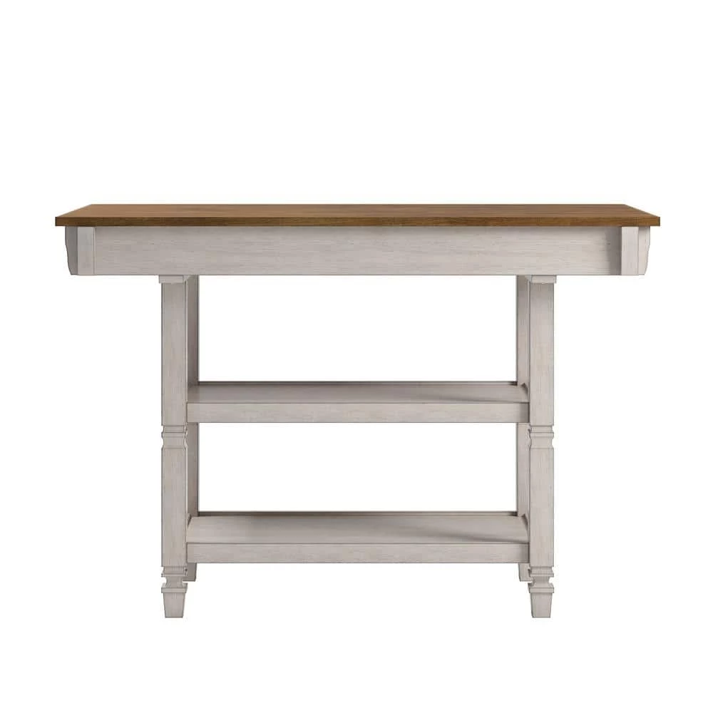 Antique White 2-Tone Kitchen Island Buffet by HomeSullivan - Image 2