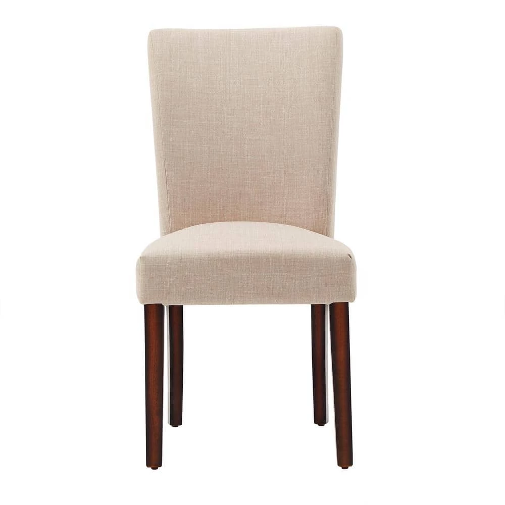 Beige Linen Parsons Dining Chairs (Set of 2) by HomeSullivan - Image 5