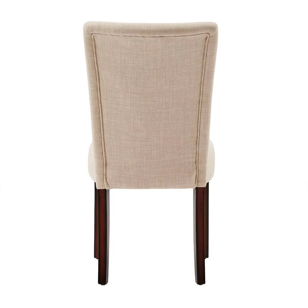 Beige Linen Parsons Dining Chairs (Set of 2) by HomeSullivan - Image 7