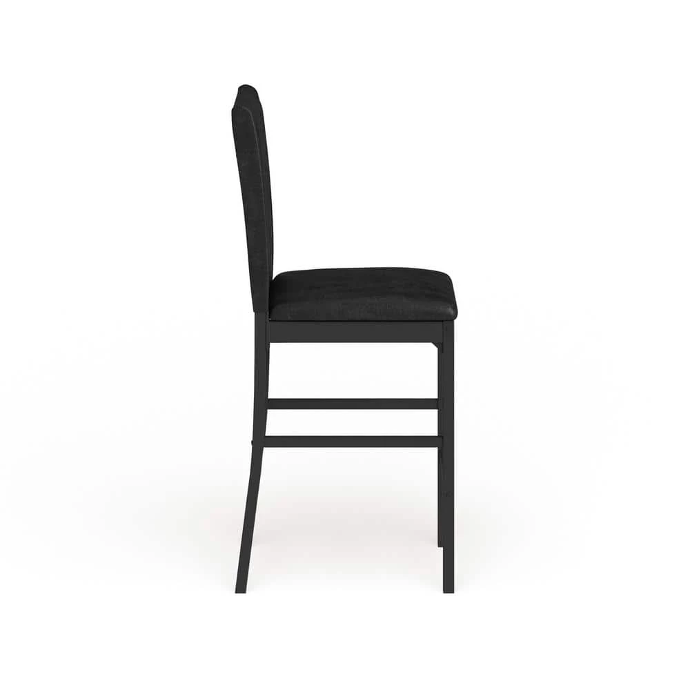 40 in. Black Metal Upholstered Counter Height Chairs (Set Of 4) by HomeSullivan - Image 7