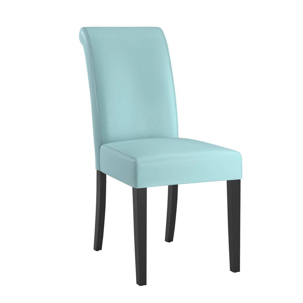 Blue Faux Leather Upholstered Dining Chair (Set of 2) by HomeSullivan - Image 2
