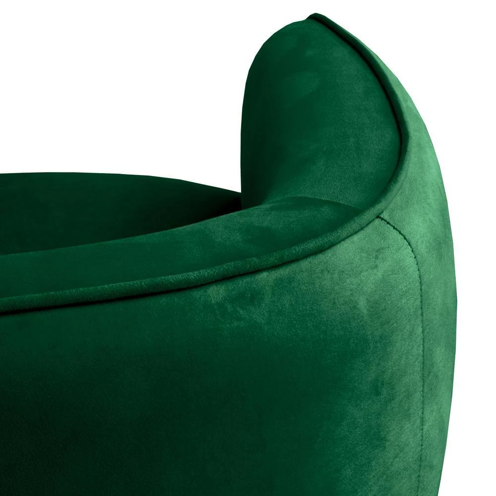 Brass Green Velvet Upholstered Accent Chair by HomeSullivan - Image 7