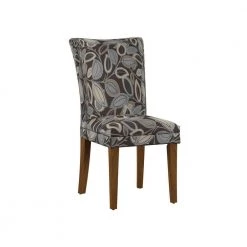 Brown Leaf Print Parsons Dining Side Chairs (Set Of 2) by HomeSullivan