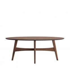 Brown Wood Oval Coffee Table by HomeSullivan