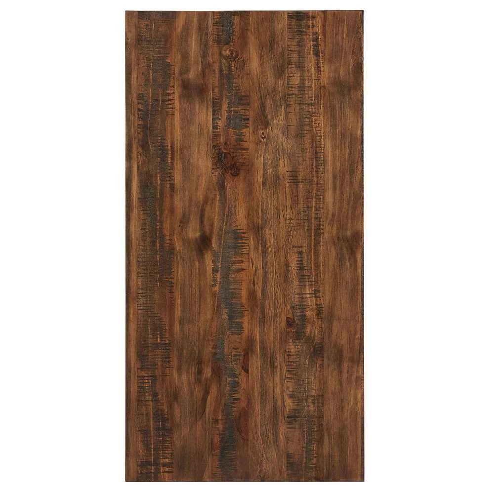 48 in. Brown Large Rectangle Wood Coffee Table with Shelf by HomeSullivan - Image 6