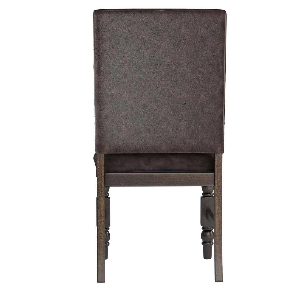 Brown Nailhead Upholstered Dining Side Chairs (Set Of 2) by HomeSullivan - Image 6