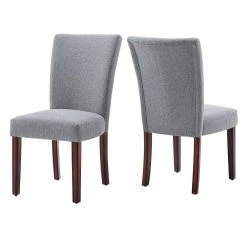 Gray Upholstered Parson Dining Chairs (Set of 2) by HomeSullivan