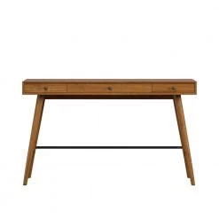 50 in. Brown Wood 3-Drawer Writing Desk by HomeSullivan