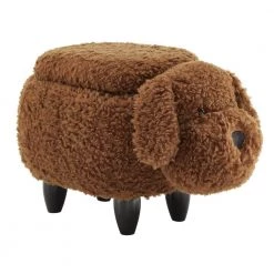 Brown Dog Animal Storage Ottoman by HomeSullivan