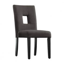 Dark Gray Keyhole Back Dining Chairs (Set of 2) by HomeSullivan