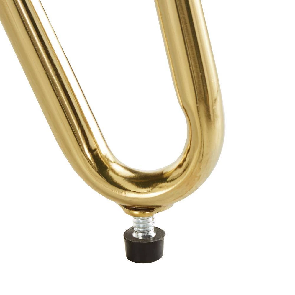 Gold Blue Velvet Accent Chair by HomeSullivan - Image 9