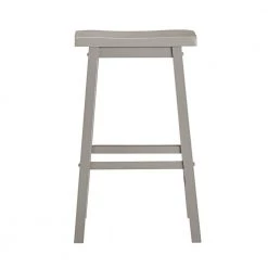 29 in. Frost Grey Saddle Seat Bar Height Backless Stools (Set Of 2) by HomeSullivan