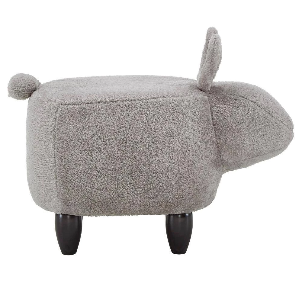 Gray Rabbit Animal Ottoman by HomeSullivan - Image 4