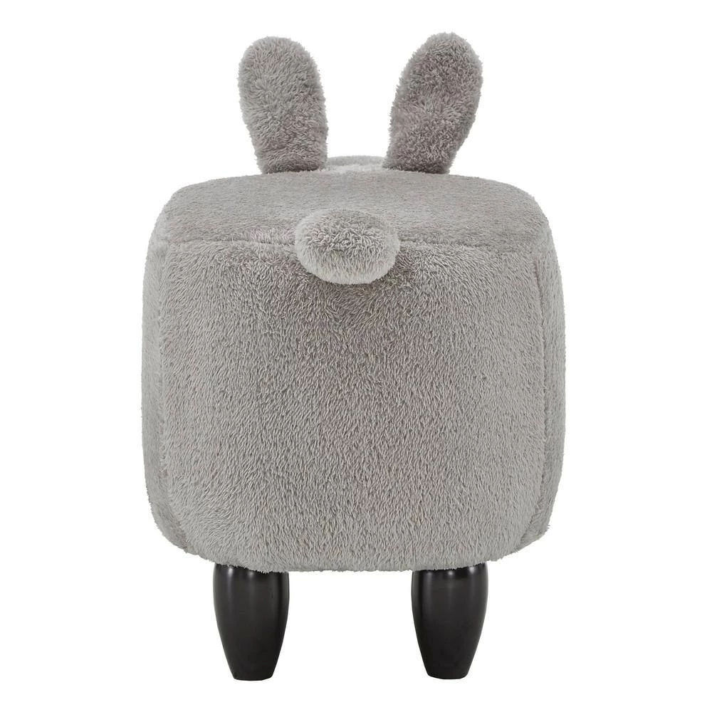 Gray Rabbit Animal Ottoman by HomeSullivan - Image 5