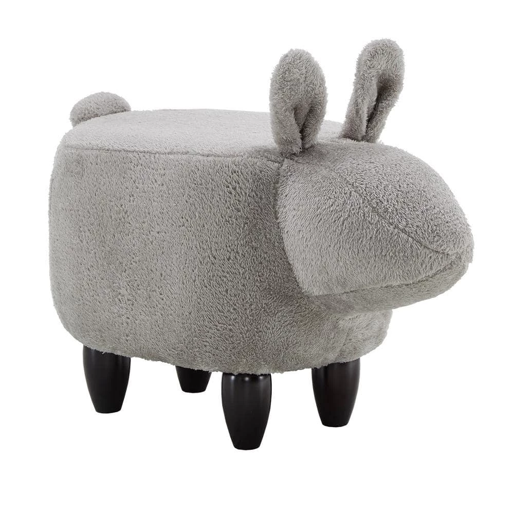 Gray Rabbit Animal Ottoman by HomeSullivan