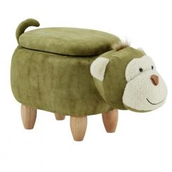 Green Monkey Animal Storage Ottoman by HomeSullivan