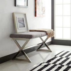 Richardson Grey Bench by HomeSullivan