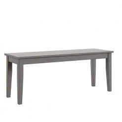 Antique Grey Wood Dining Bench 47.2 in. W x 14.75 in. D x 18 in. H by HomeSullivan