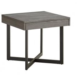 Grey End Table with 1-Drawer by HomeSullivan