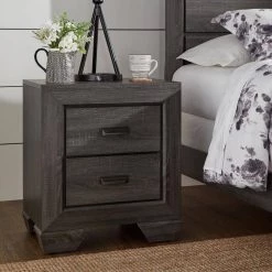 Grey Transitional Nightstand by HomeSullivan