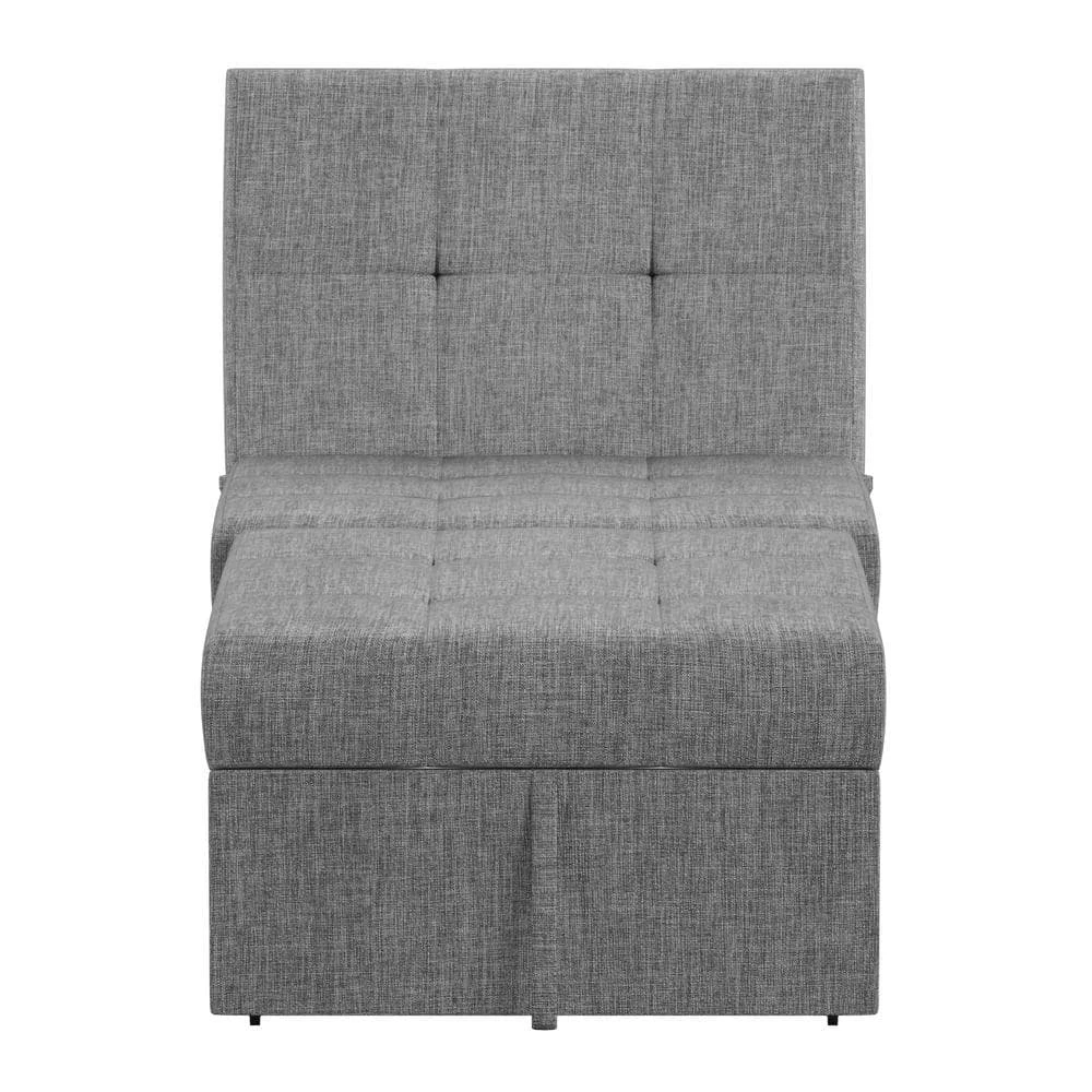 Light Grey Convertible Ottoman by HomeSullivan - Image 4