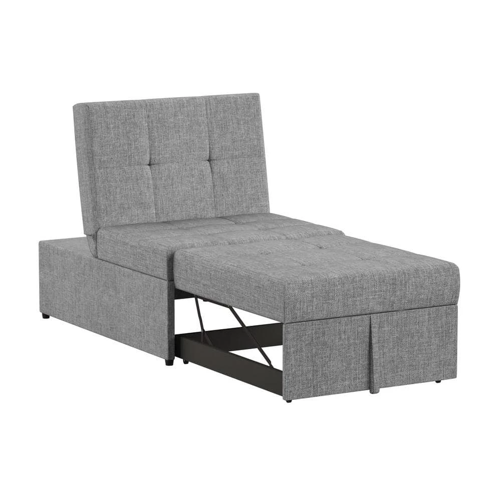 Light Grey Convertible Ottoman by HomeSullivan - Image 3