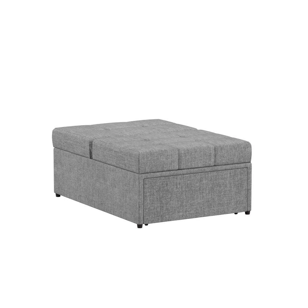 Light Grey Convertible Ottoman by HomeSullivan - Image 7