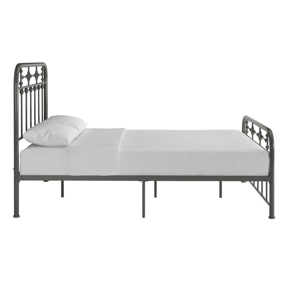 Grey Metal Spindle Full Platform Bed by HomeSullivan - Image 4