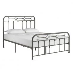 Grey Metal Spindle Full Platform Bed by HomeSullivan