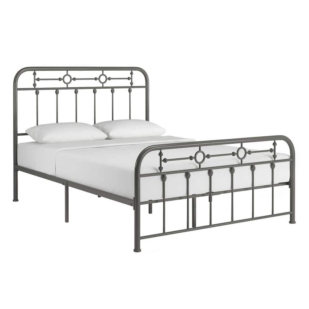 Grey Metal Spindle Full Platform Bed by HomeSullivan