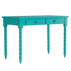 42 in. Marine Green 2-Drawer Helix Legs Office Desk by HomeSullivan