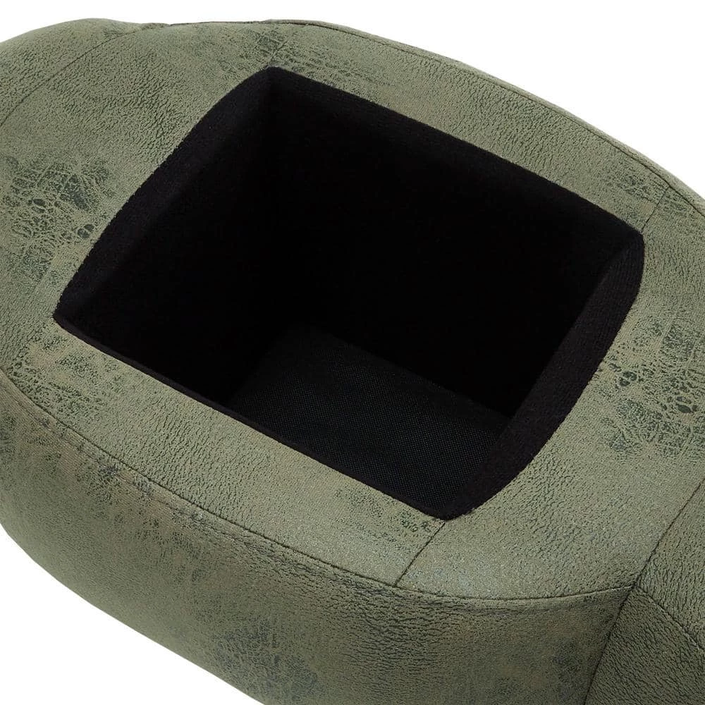 Moss Green Alligator Animal Storage Ottoman by HomeSullivan - Image 7