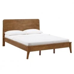 Oak Finish Wood Queen Platform Bed by HomeSullivan