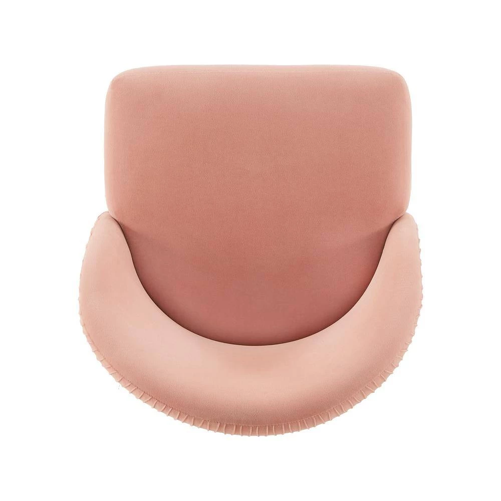 Pink Arc Back Velvet Ripple Pattern Office Chair by HomeSullivan - Image 6