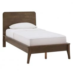 Walnut Finish Wood Twin Platform Bed by HomeSullivan
