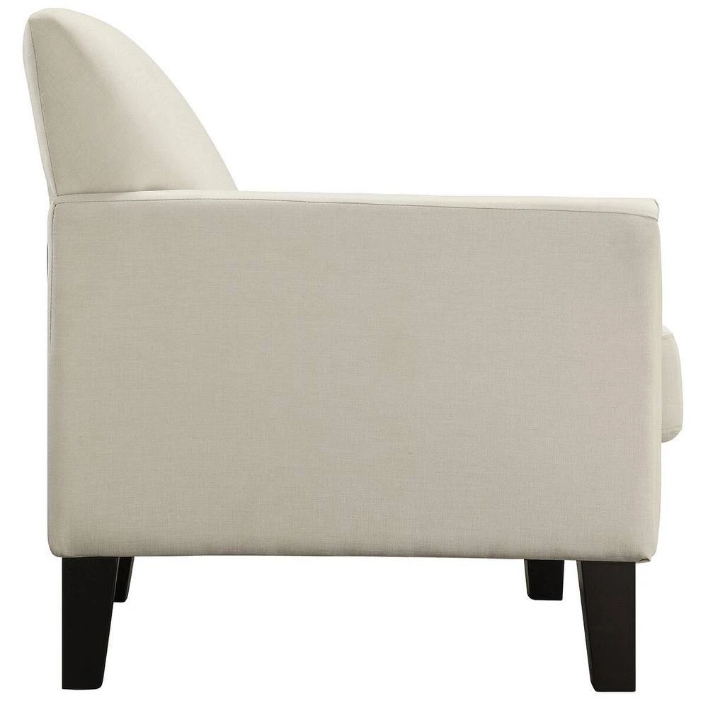 White Modern Accent Chair With Ottoman by HomeSullivan - Image 5