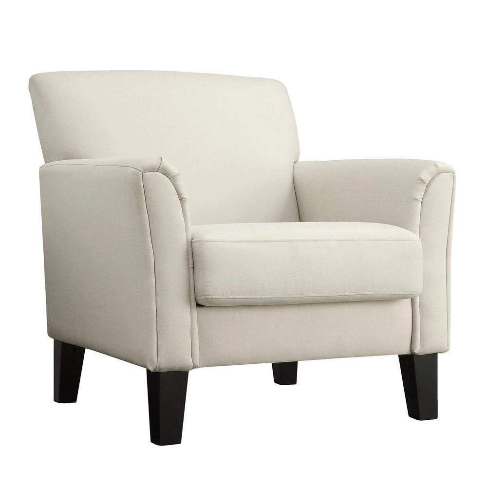 White Modern Accent Chair With Ottoman by HomeSullivan - Image 3