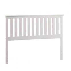 55.8 in. W White Mission Slat Wood Full Headboard by HomeSullivan