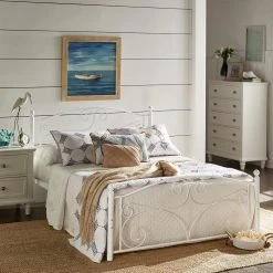 White Metal Queen Platform Bed by HomeSullivan