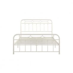 White Metal Spindle Queen Platform Bed by HomeSullivan